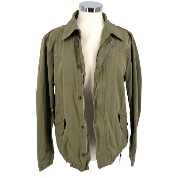 Theory Donaldson Sturdy Utility Jacket Olive Green Size Medium - Picture 1 of 16